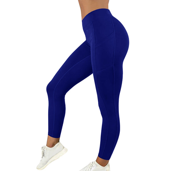 Women's solid color pants fitness leggings